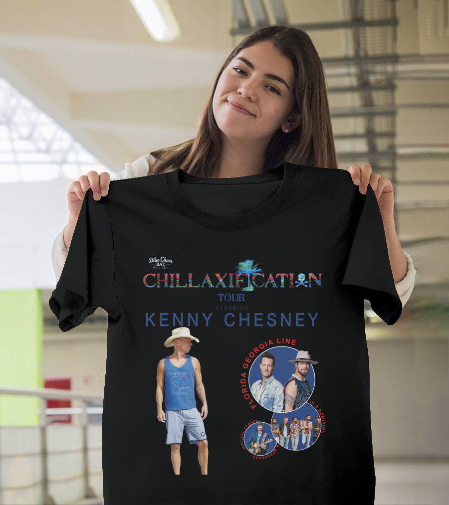 Chillaxification Tour Starring Kenny Chesney And Florida Georgia Line With Old Dominion Blue Chair Bay T-Shirt