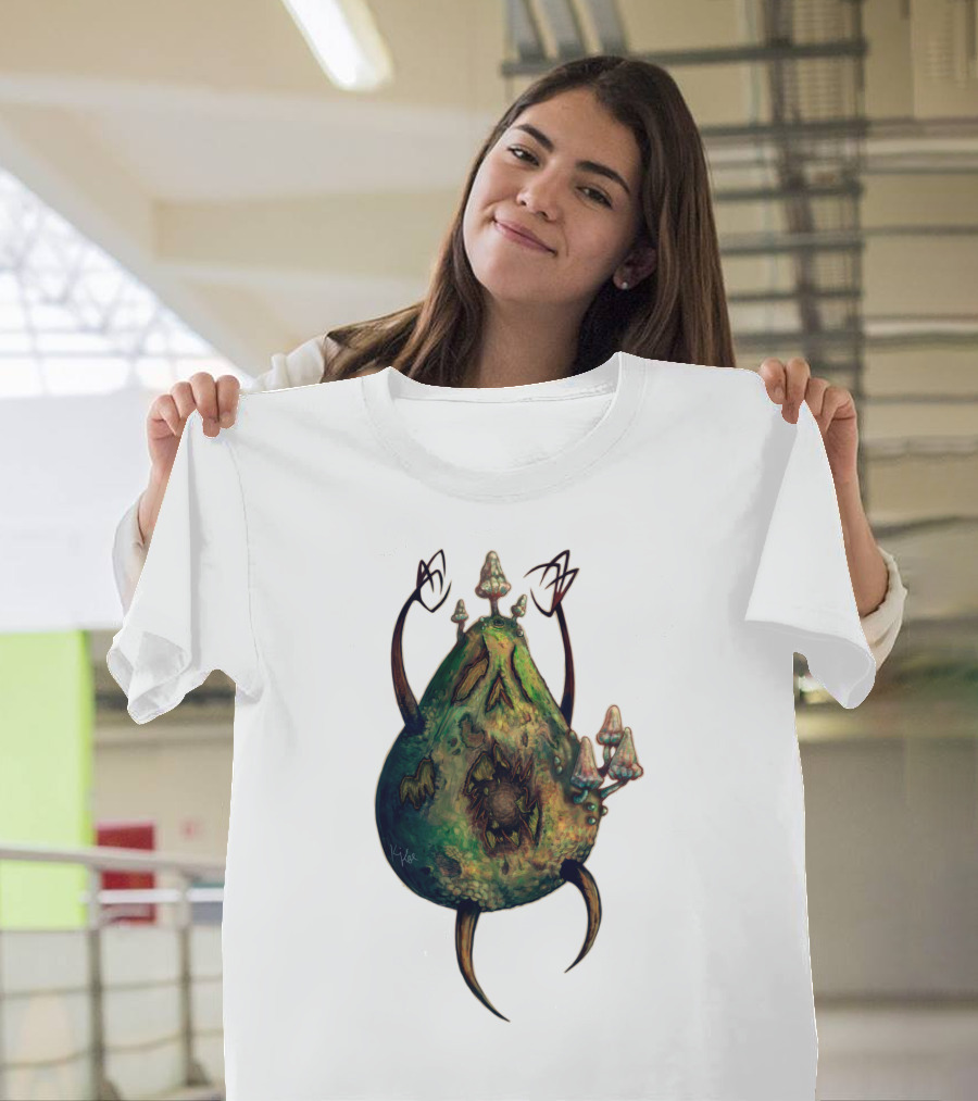 A Is For Avocadavero Zombie Avocado Forest Fungi Monster T-Shirt