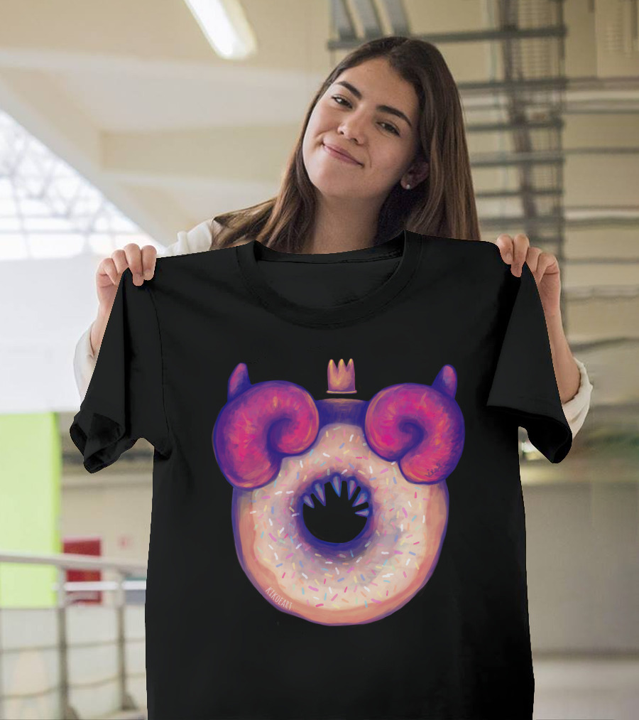 Demonic Doughnut with Horns and Crown T-Shirt