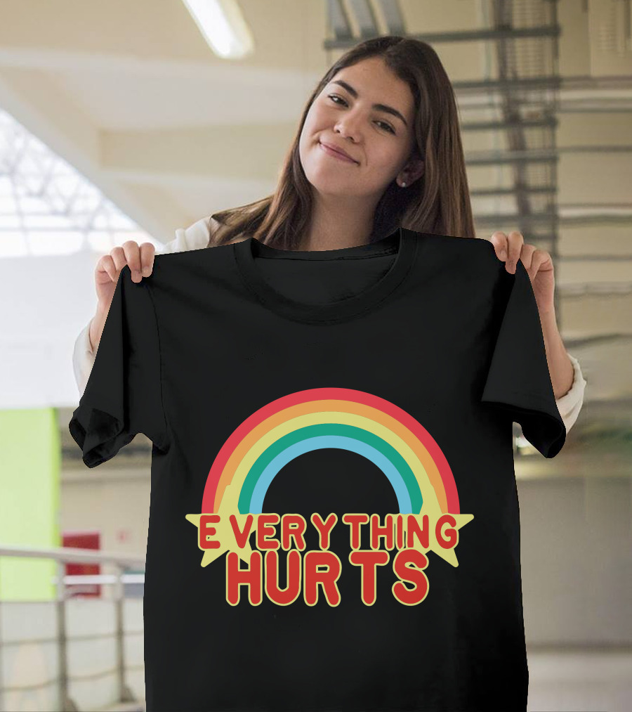 Everything Hurts Rainbow Stars T-Shirt