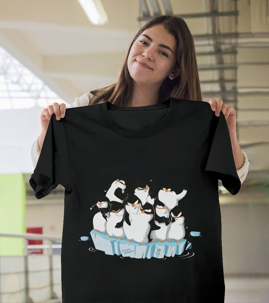 F King Humans Penguins on Iceberg H♥M♥NS T-Shirt