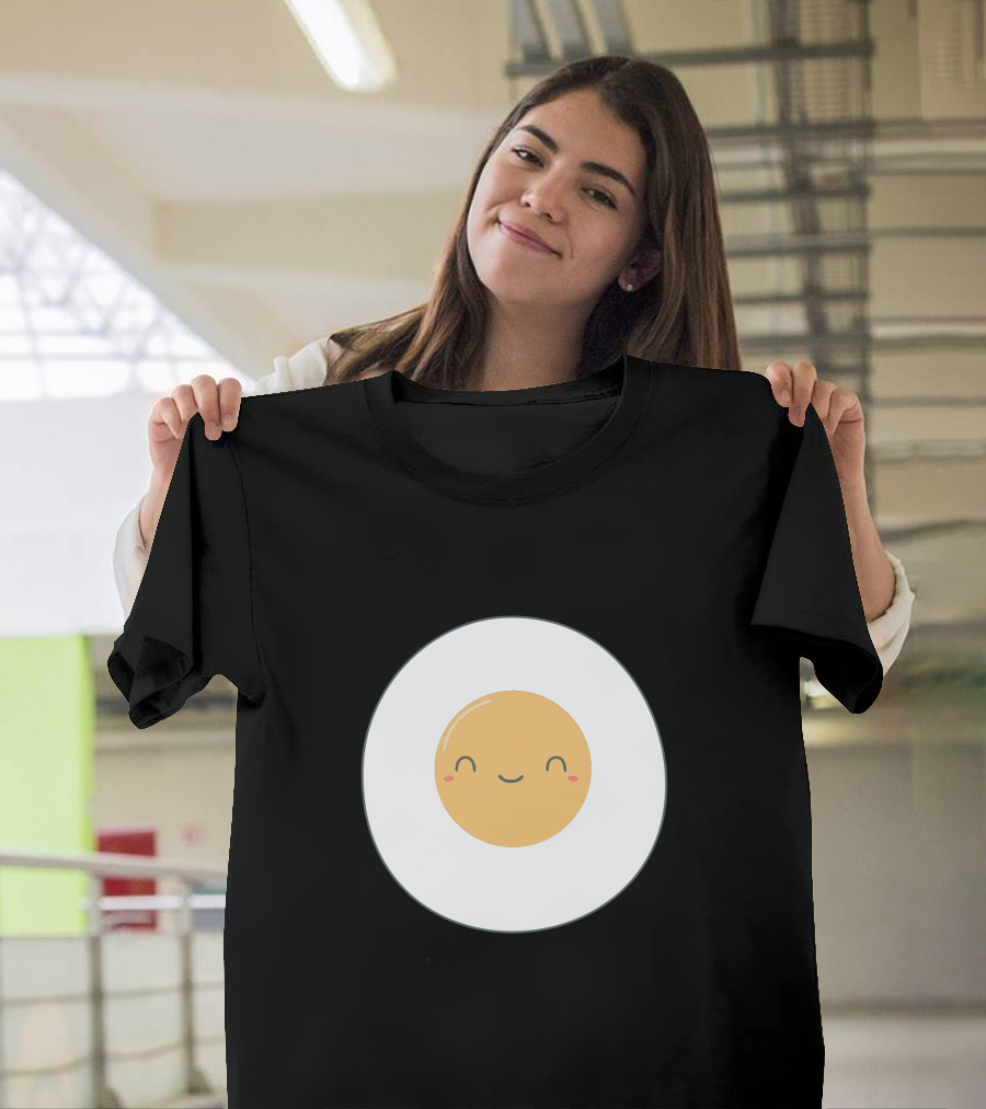 Fried Eggs Kawaii Smiling Face Emoji T-Shirt