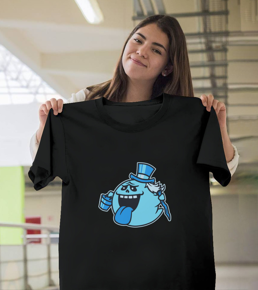 Hat Box Ghost Boo Top Hat Blue Tongue T-Shirt