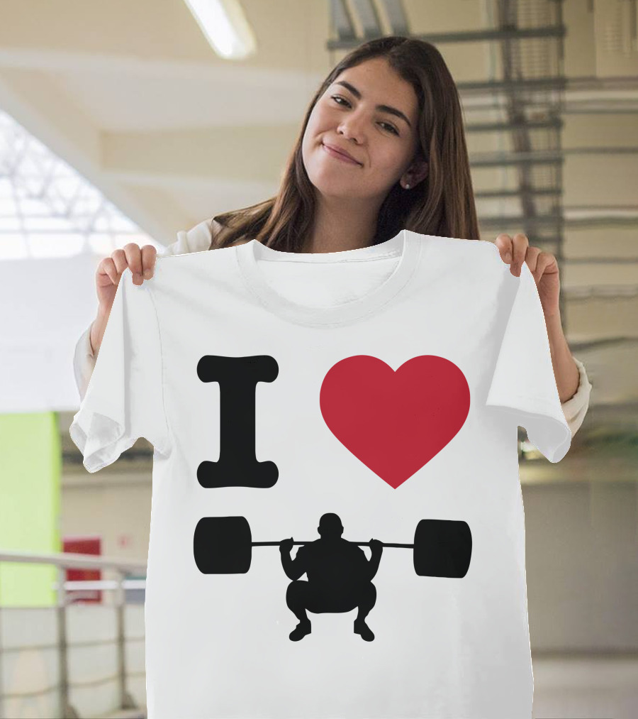 I Heart Weightlifting Enthusiast Passion T-Shirt