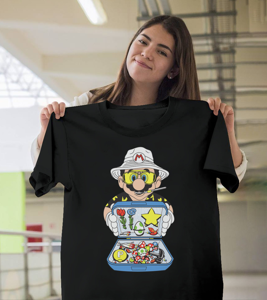 Koopa Country Hunter Mario with Mushroom Items T-Shirt
