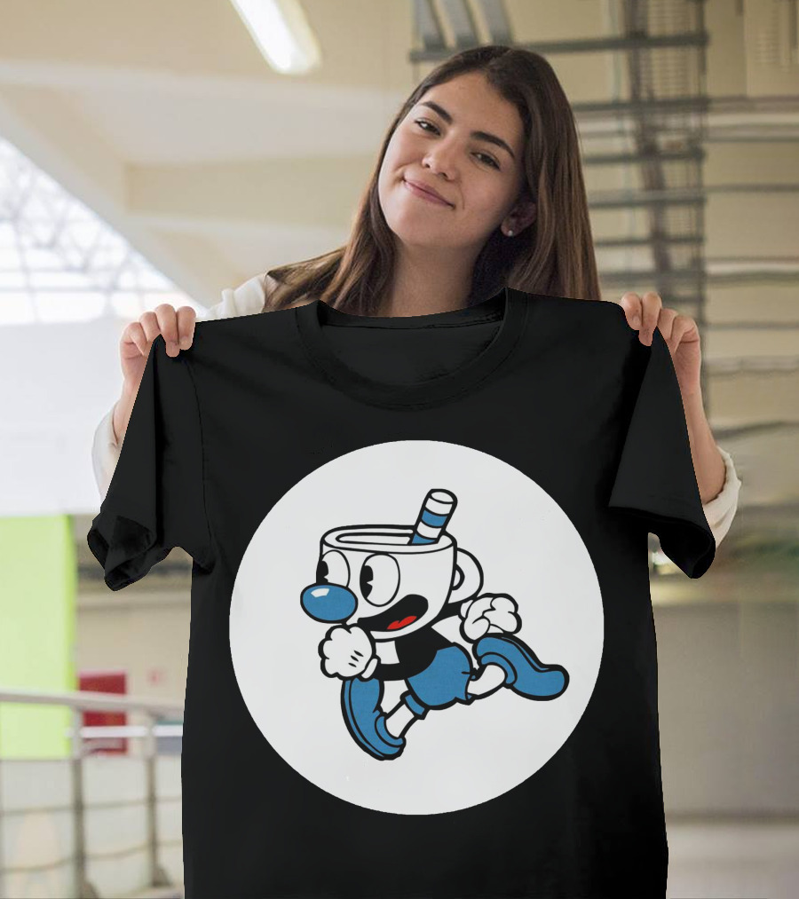 Man Cg17 Retro Cup Character Running T-Shirt