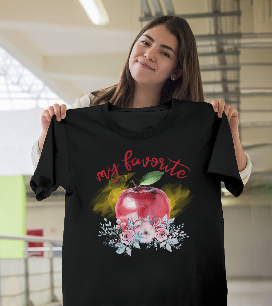 My Favorite Apple with Floral Accents T-Shirt