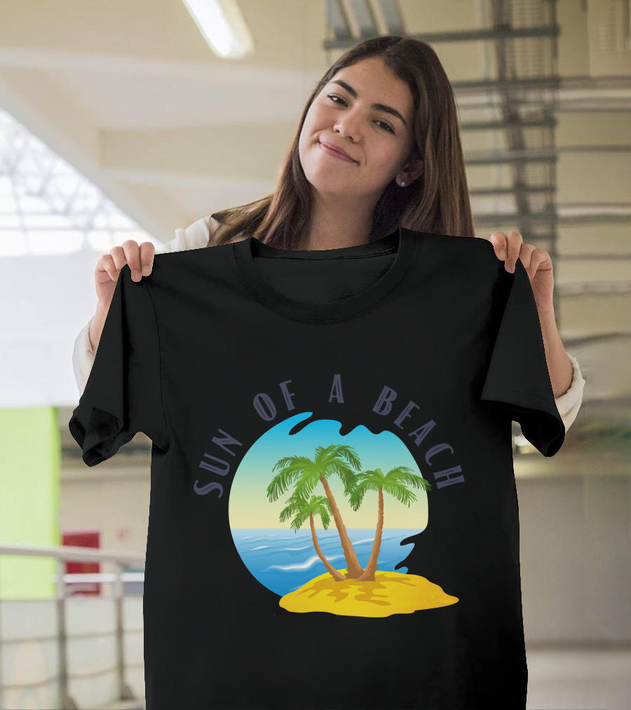 Sun Of A Beach Tropical Island Ocean Scene T-Shirt