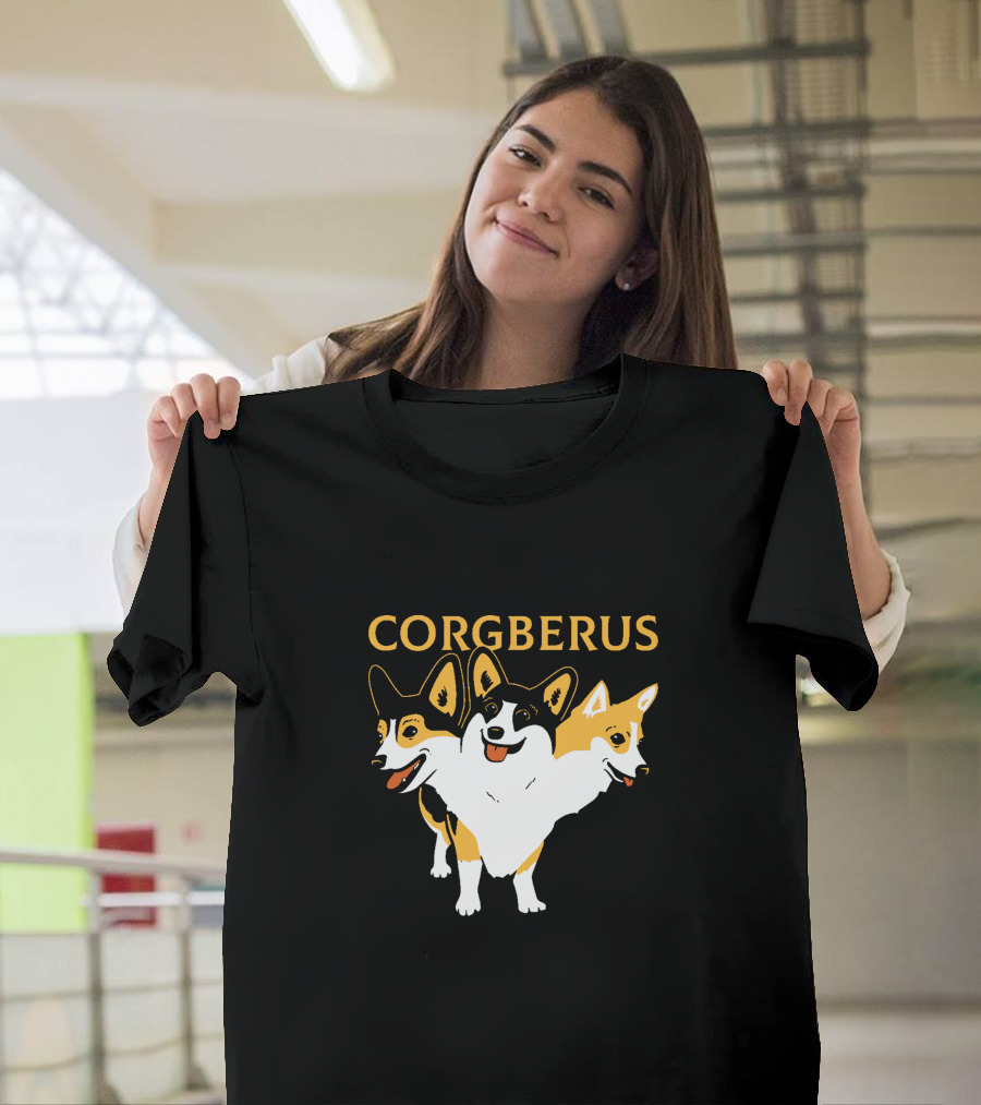 Corgberus Three-Headed Corgi Cerberus T-Shirt