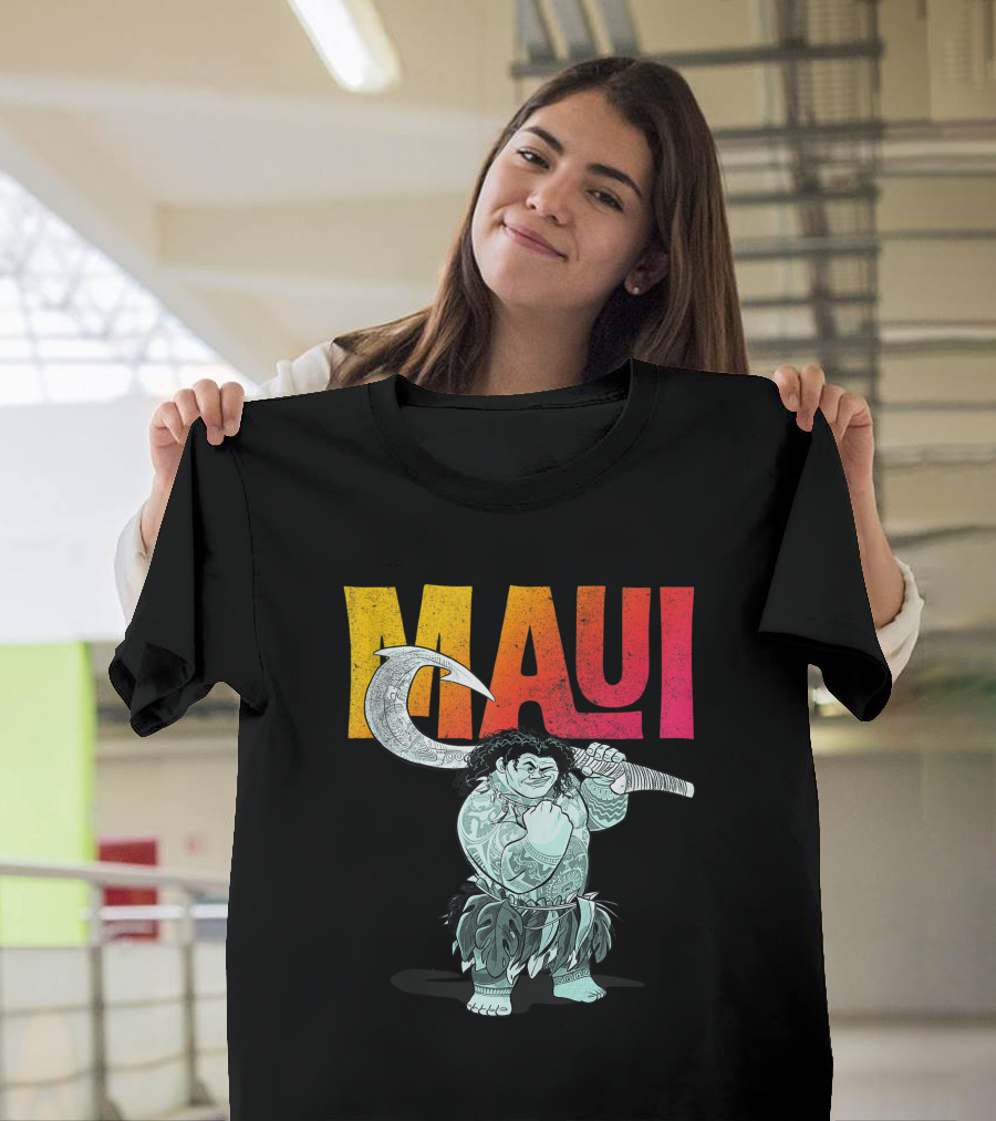 Maui Moana Disney Character with Hook T-Shirt