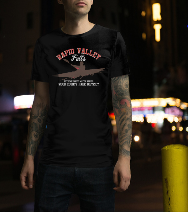 Rapid Valley Falls Extreme White Water Rapids Wood County Park District T-Shirt
