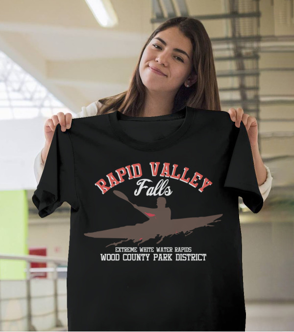 Rapid Valley Falls Extreme White Water Rapids Wood County Park District T-Shirt