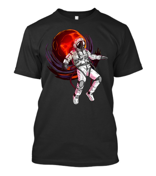 Red Planet Astronaut Floating In Space T-Shirt