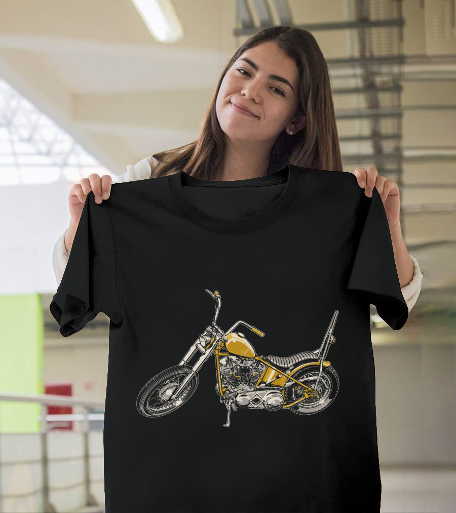 Shovelhead Old School Chopper Motorcycle Art Classic T-Shirt