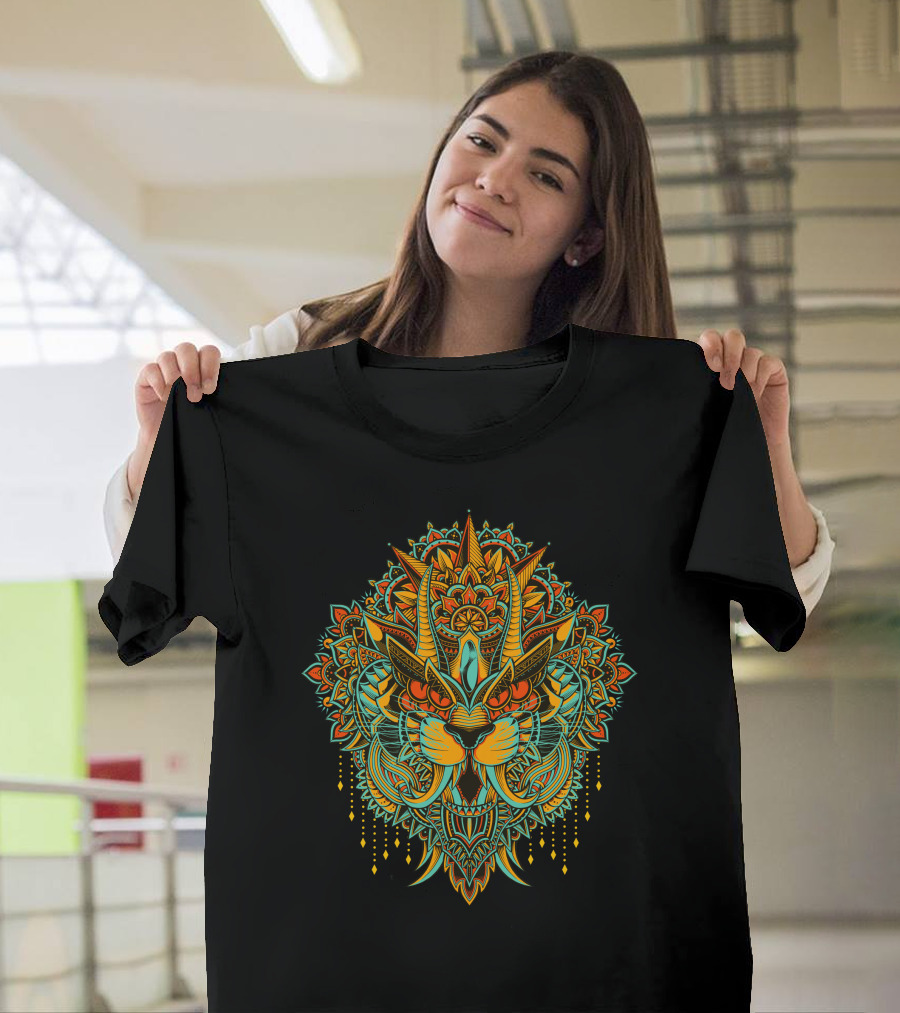 Tiger Mandala Colorful Geometric T-Shirt