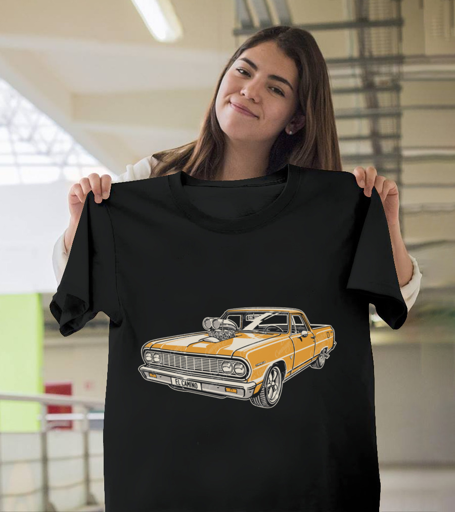 1964 El Camino Blown Street Machine Classic American Muscle Car T-Shirt