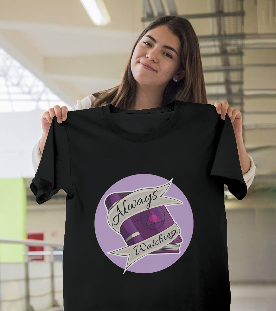 Always Watching Purple Book and Eye T-Shirt