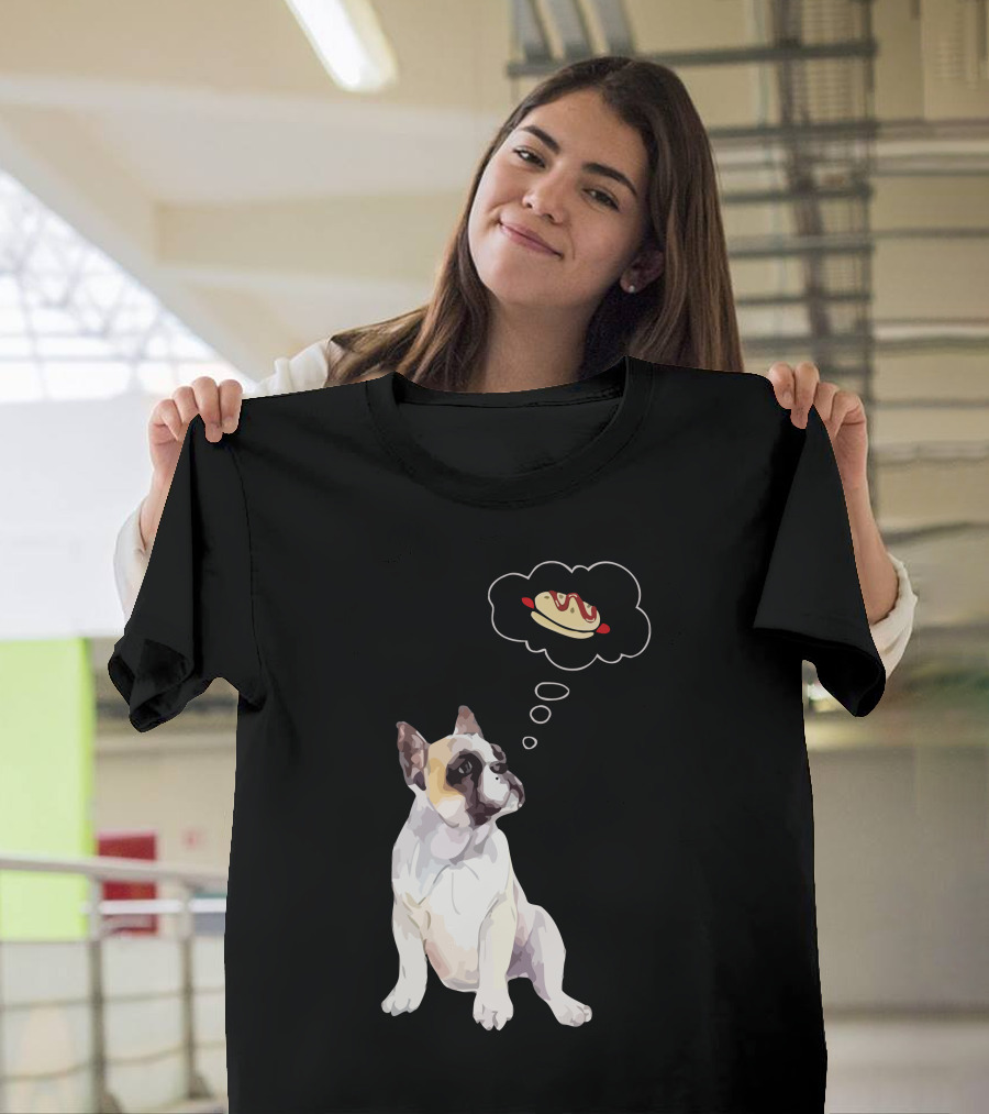 Bulldog Dreaming of a Hot Dog T-Shirt