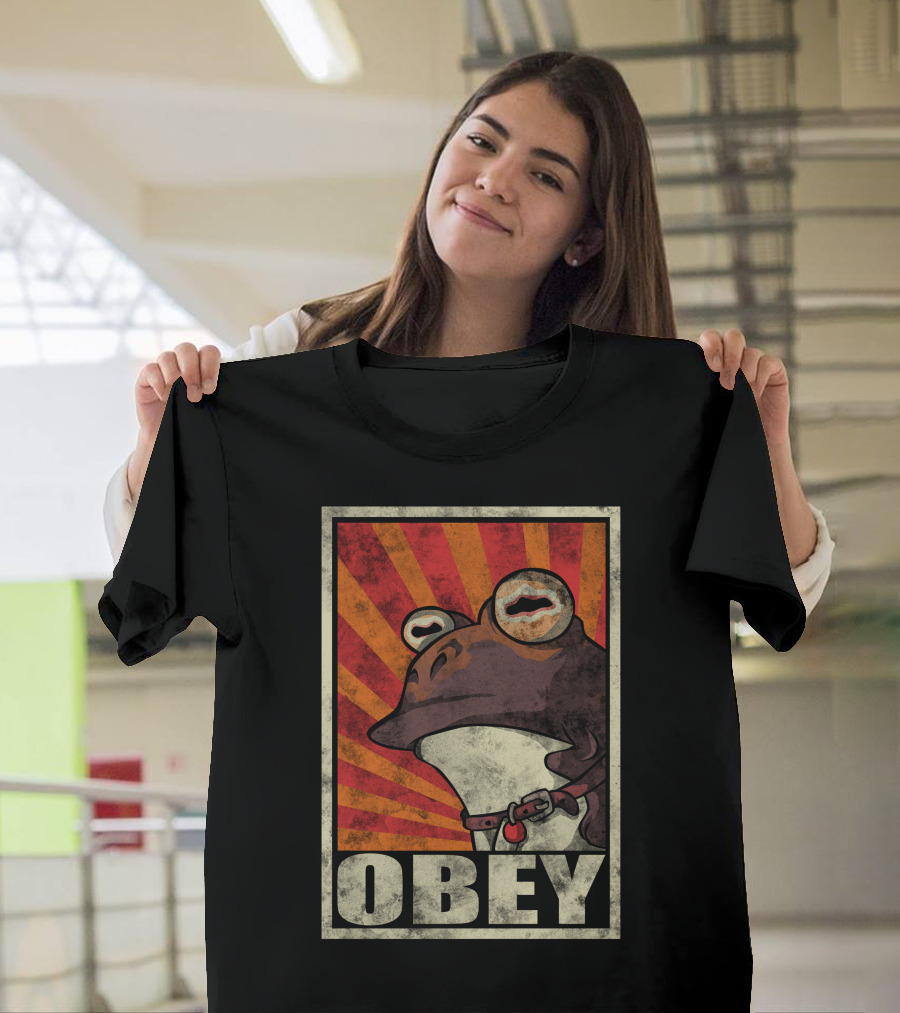 Obey Hypnotoad Futurama Inspired Sunburst T-Shirt