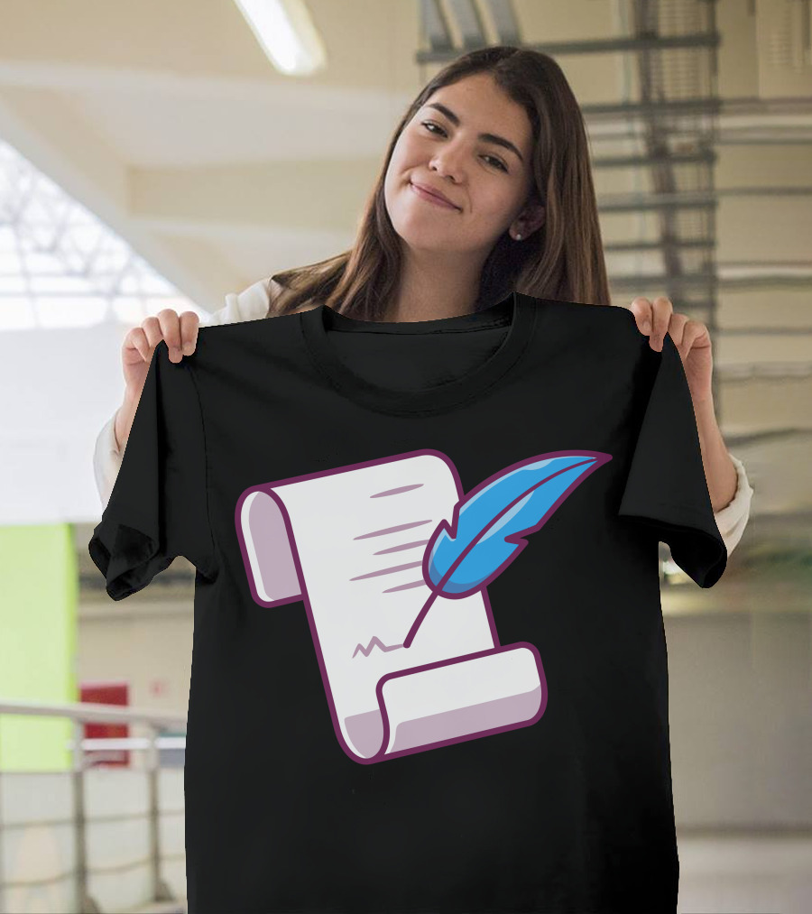 Parchment and Feather Quill Scroll T-Shirt