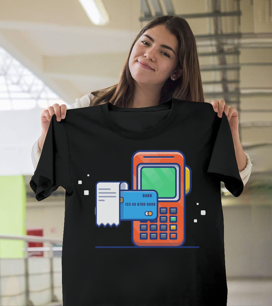 BANK Debit Card Payment Terminal with Receipt T-Shirt