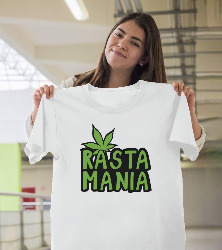 RASTA MANIA Cannabis Leaf T-Shirt
