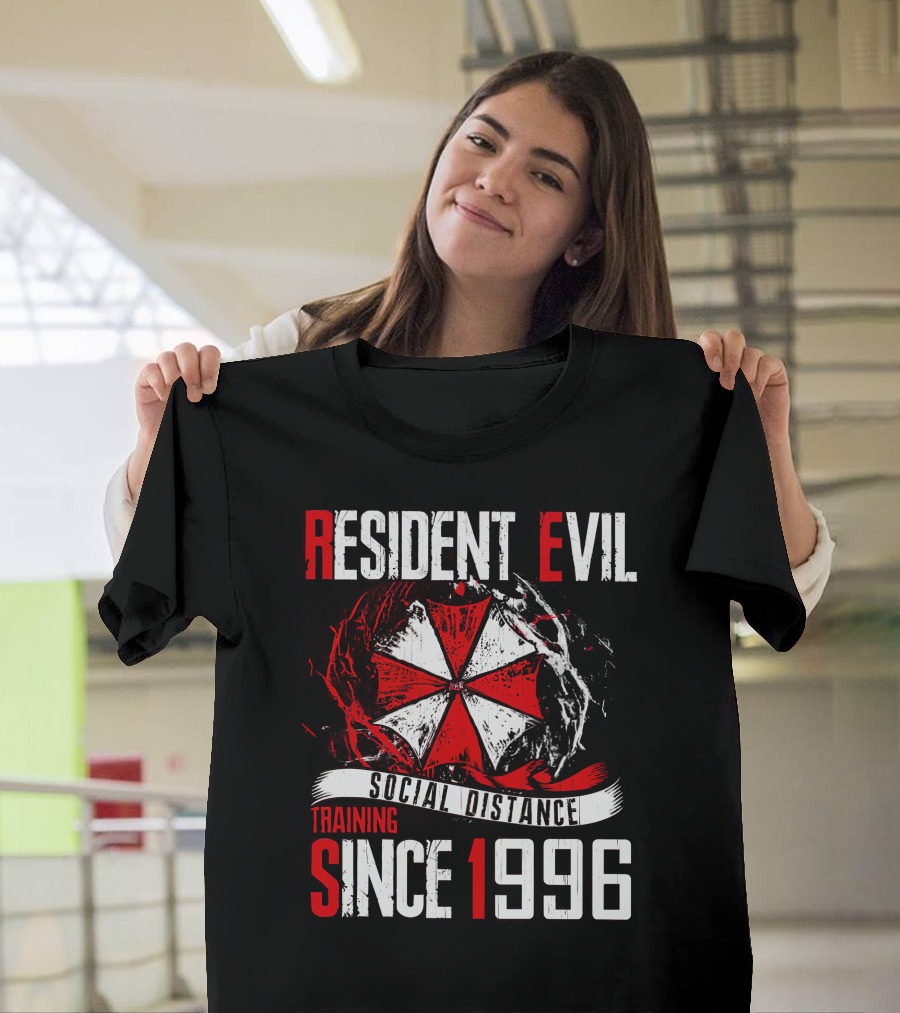 Resident Evil Umbrella Logo Social Distance Training Since 1996 T-Shirt