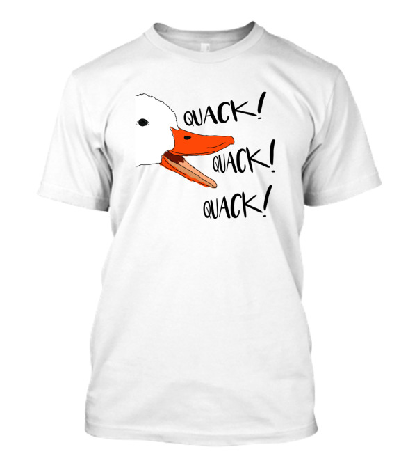 Quack Quack Quack Duck Screaming With Open Beak T-Shirt