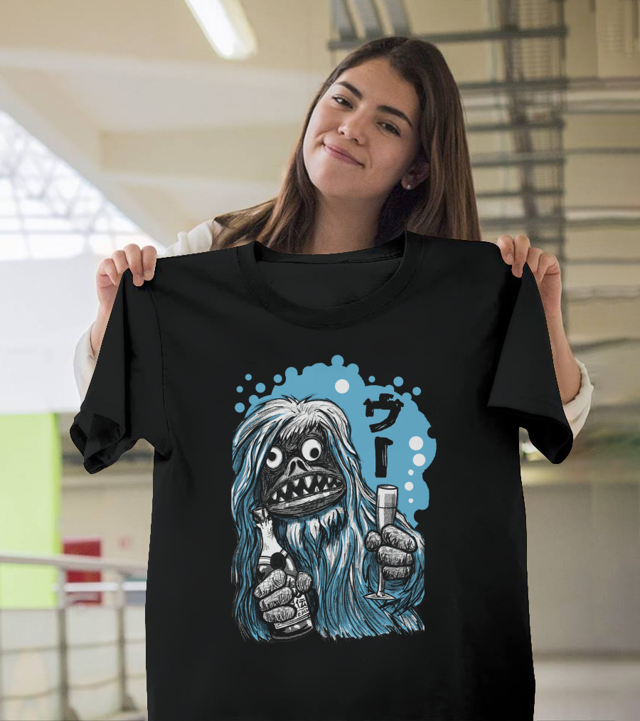 Champagne Monster Woo Kanji Bubbles T-Shirt