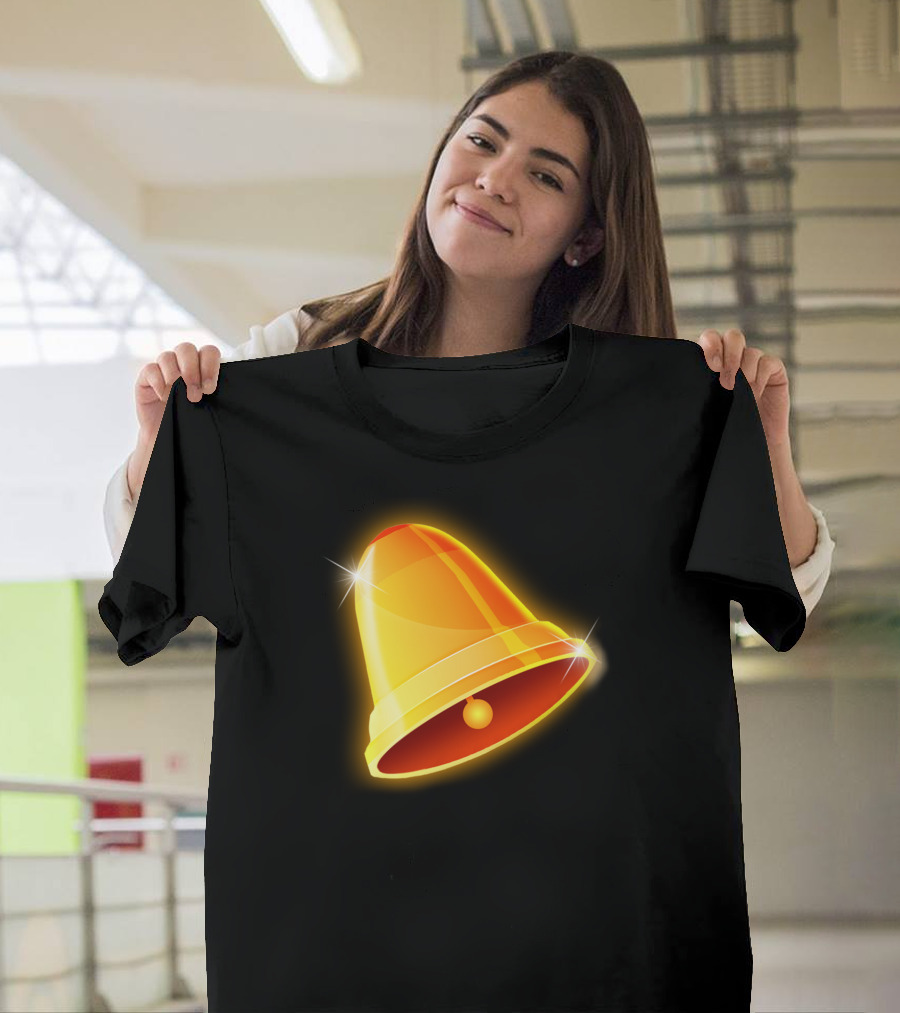 Christmas Bell Golden Glow Sparkle T-Shirt