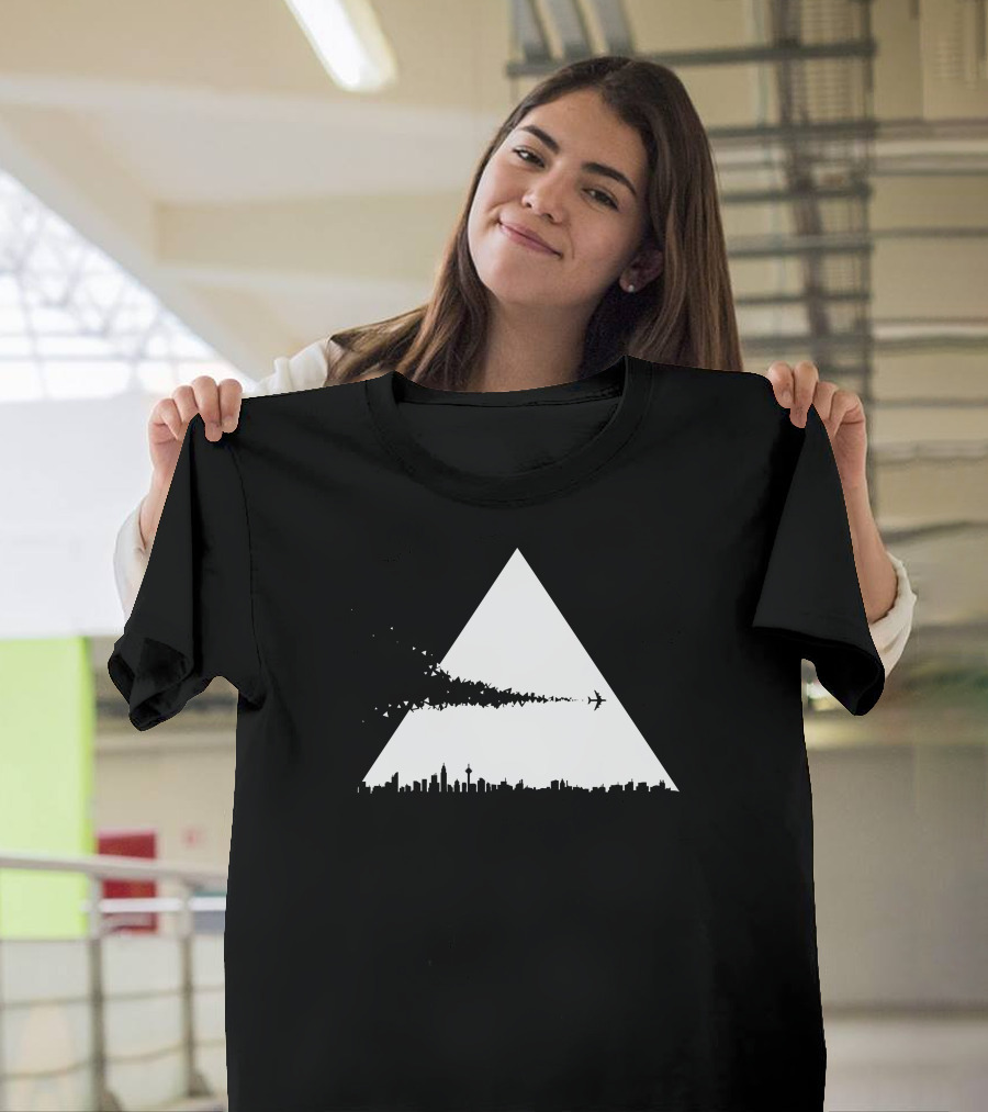 Cityscape Convergence Airplane Urban T-Shirt