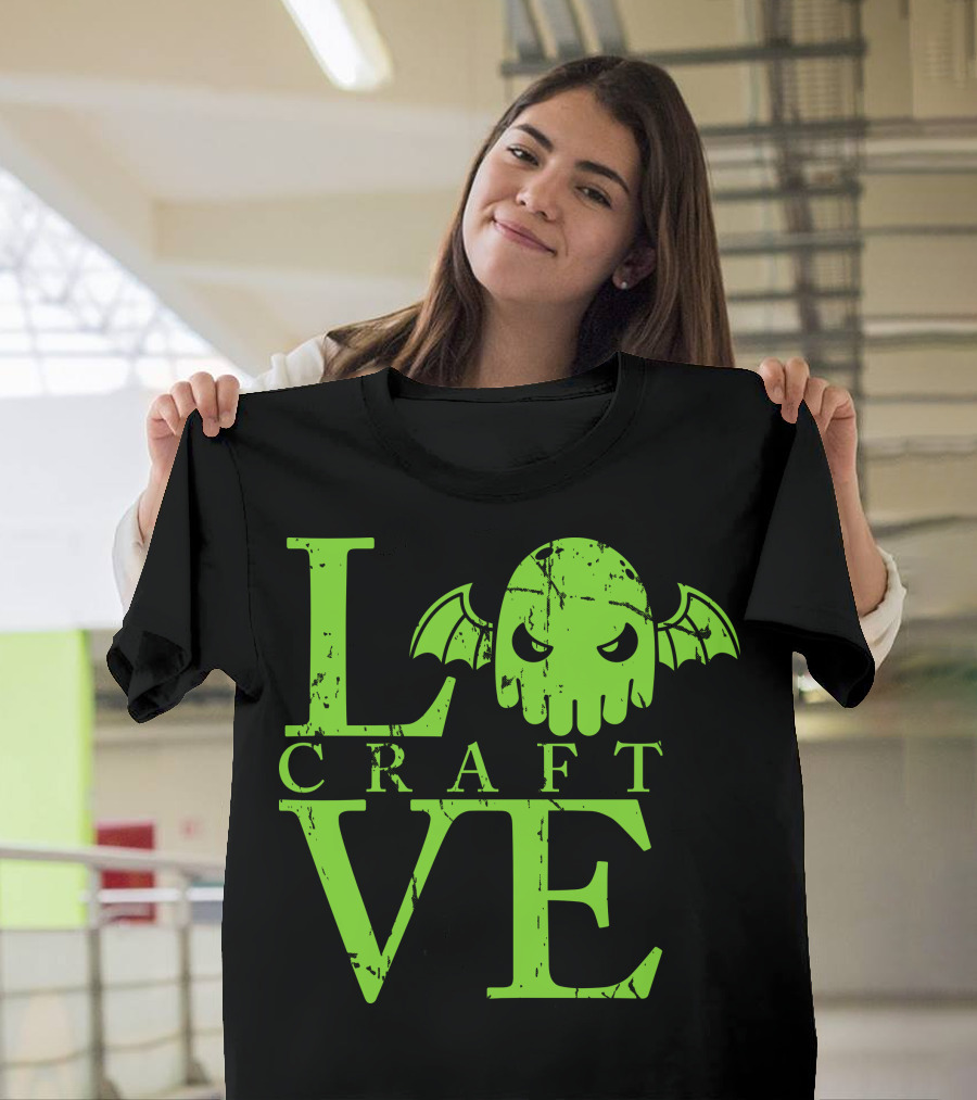 Love Craft Cthulhu Bat Skul T-Shirt