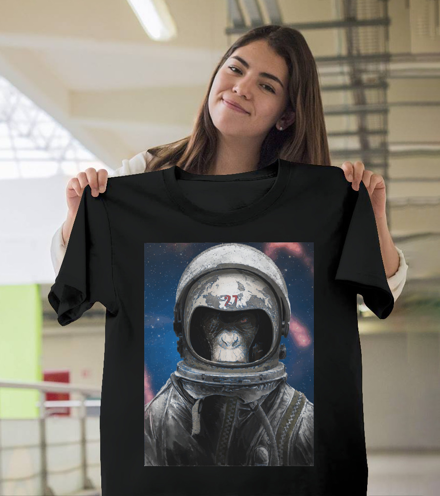 Space Monkey Astronaut 27 Starry Universe T-Shirt