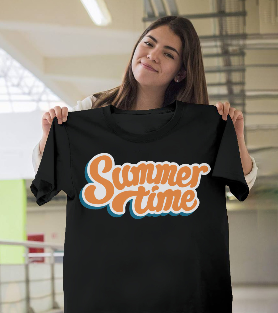Summer Time Retro Bold Typography T-Shirt