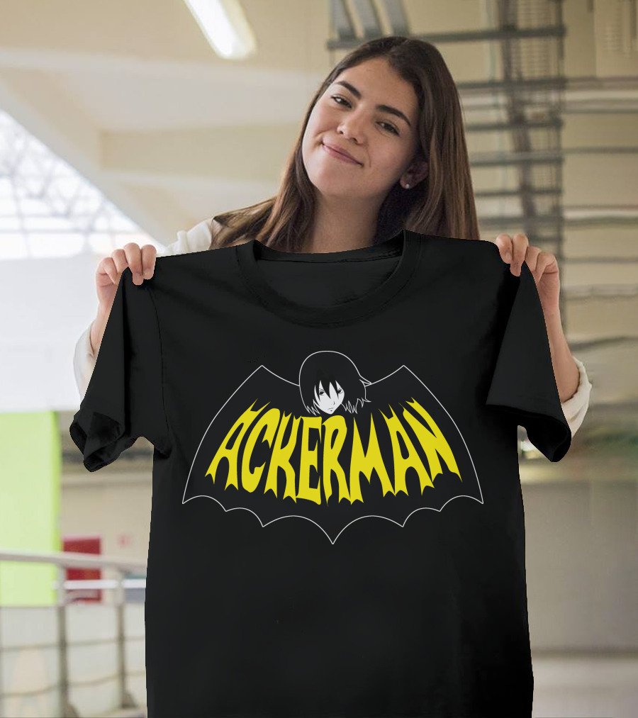 Ackerman Gothic Bat with Silhouette in Yellow-Black T-Shirt
