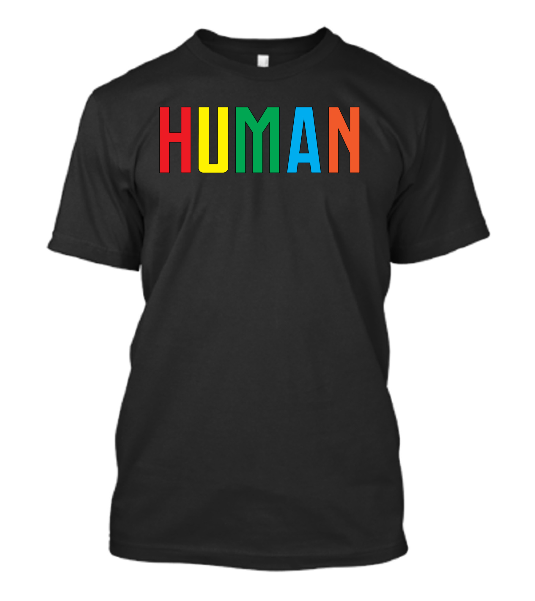 HUMAN Colors Spectrum Diversity Pride Equality Unity T-Shirt