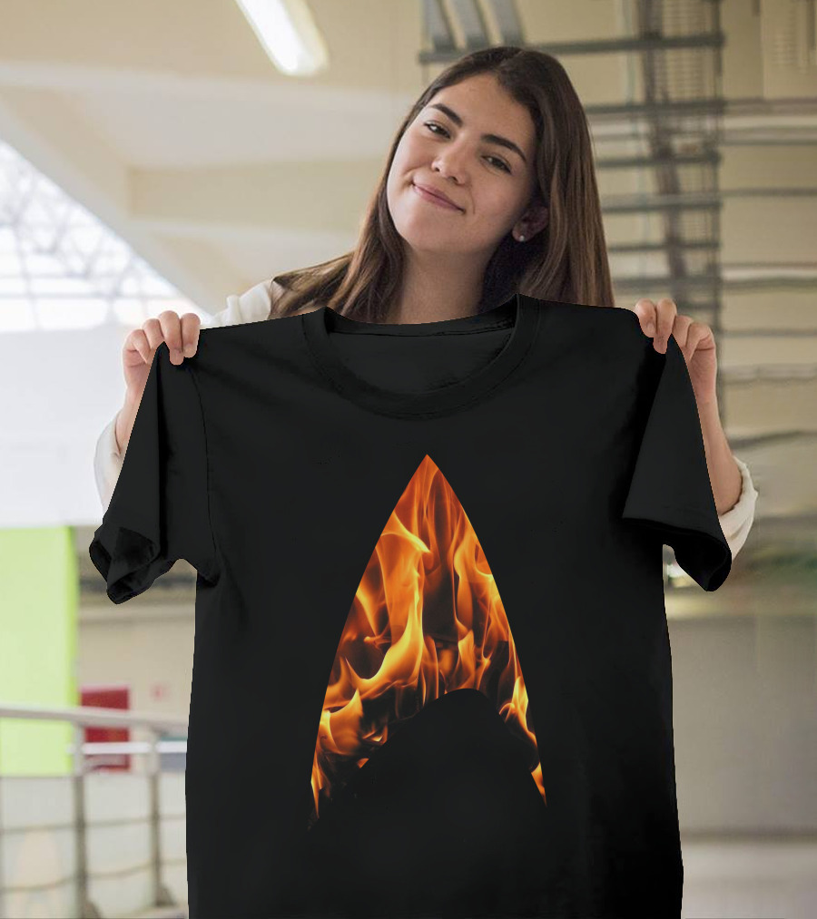 Starfleet Emblem Flames Space The Final Frontier T-Shirt