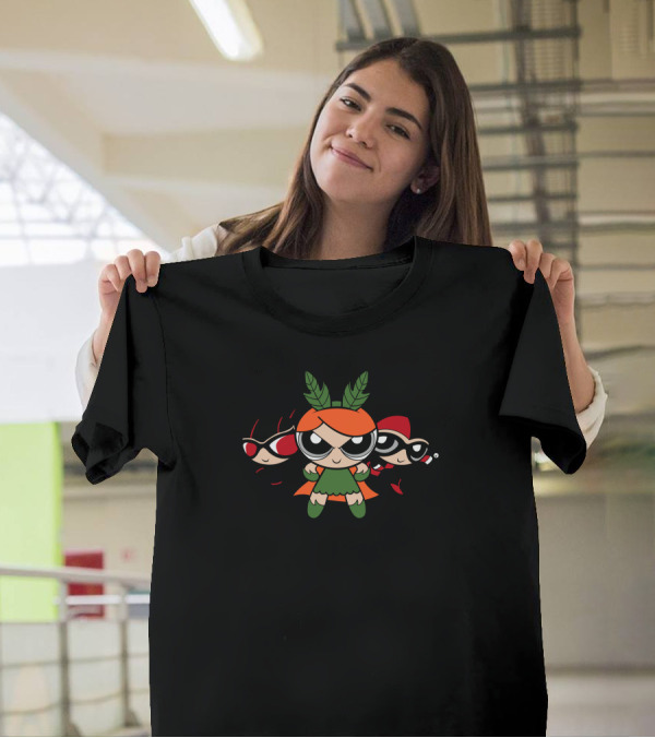 Supervillain Girls Power Trio With Leaf And Mask Combos T-Shirt