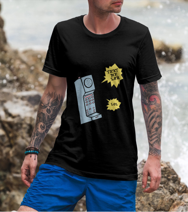 Text Me L8r Lol Retro Phone Chat Girls T-Shirt