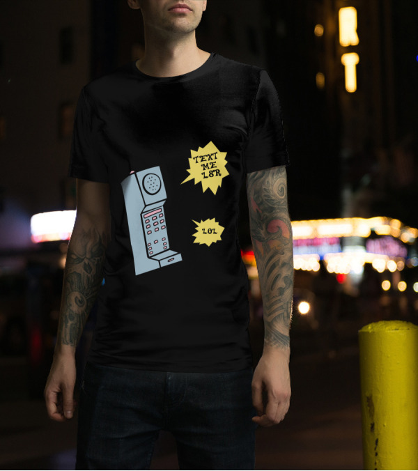 Text Me L8r Lol Retro Phone Chat Girls T-Shirt