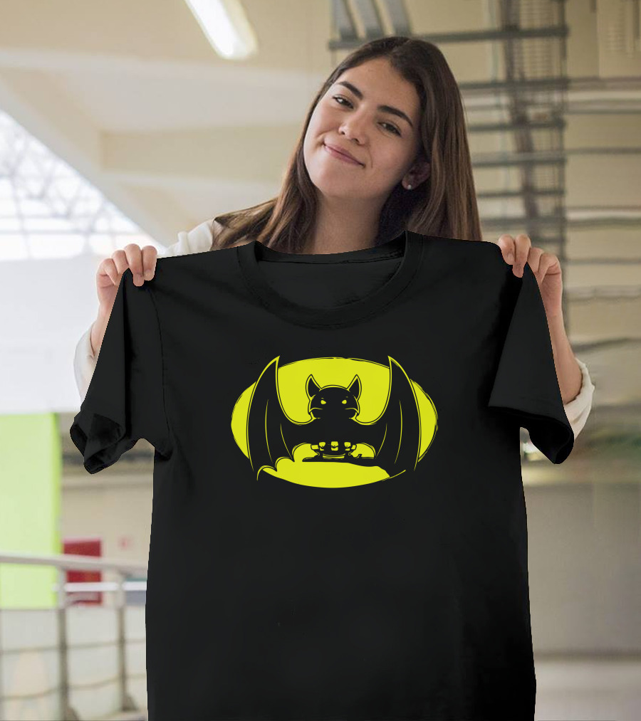 Bat Moon Glow Yellow Bat T-Shirt