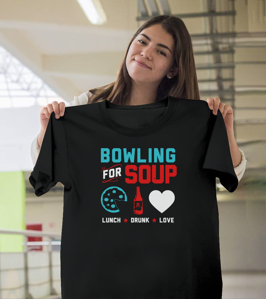 Bowling For Soup Pizza Bottle Heart Lunch Drunk Love T-Shirt