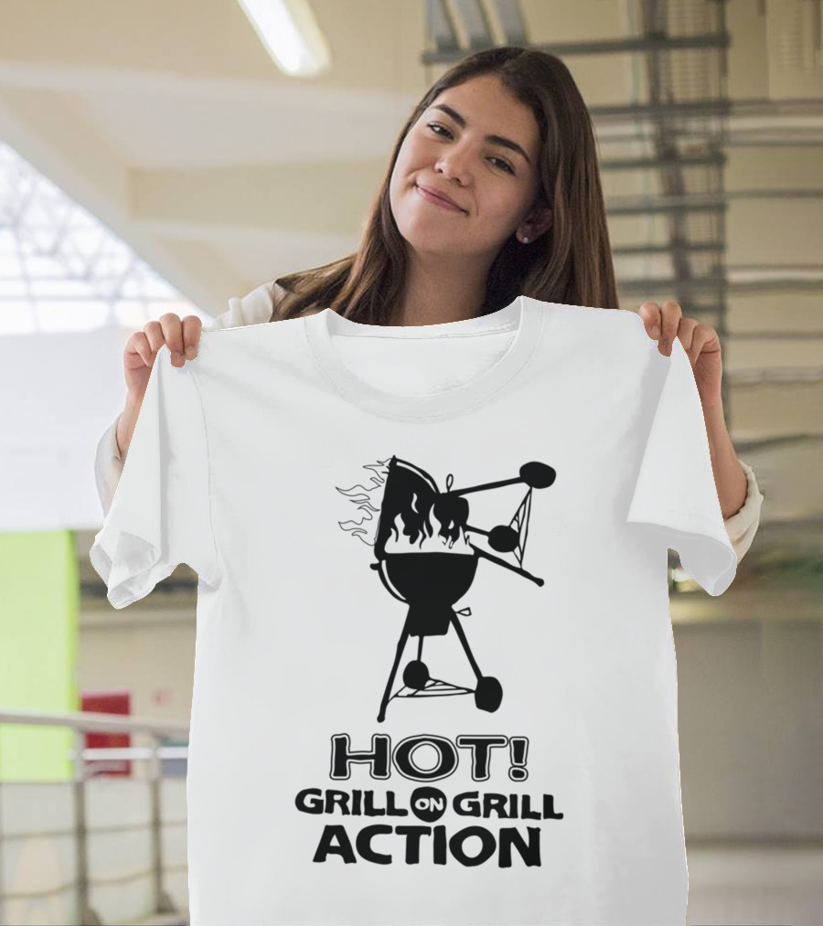 Hot Grill on Grill Action Science Parody Alien Spacecraft T-Shirt