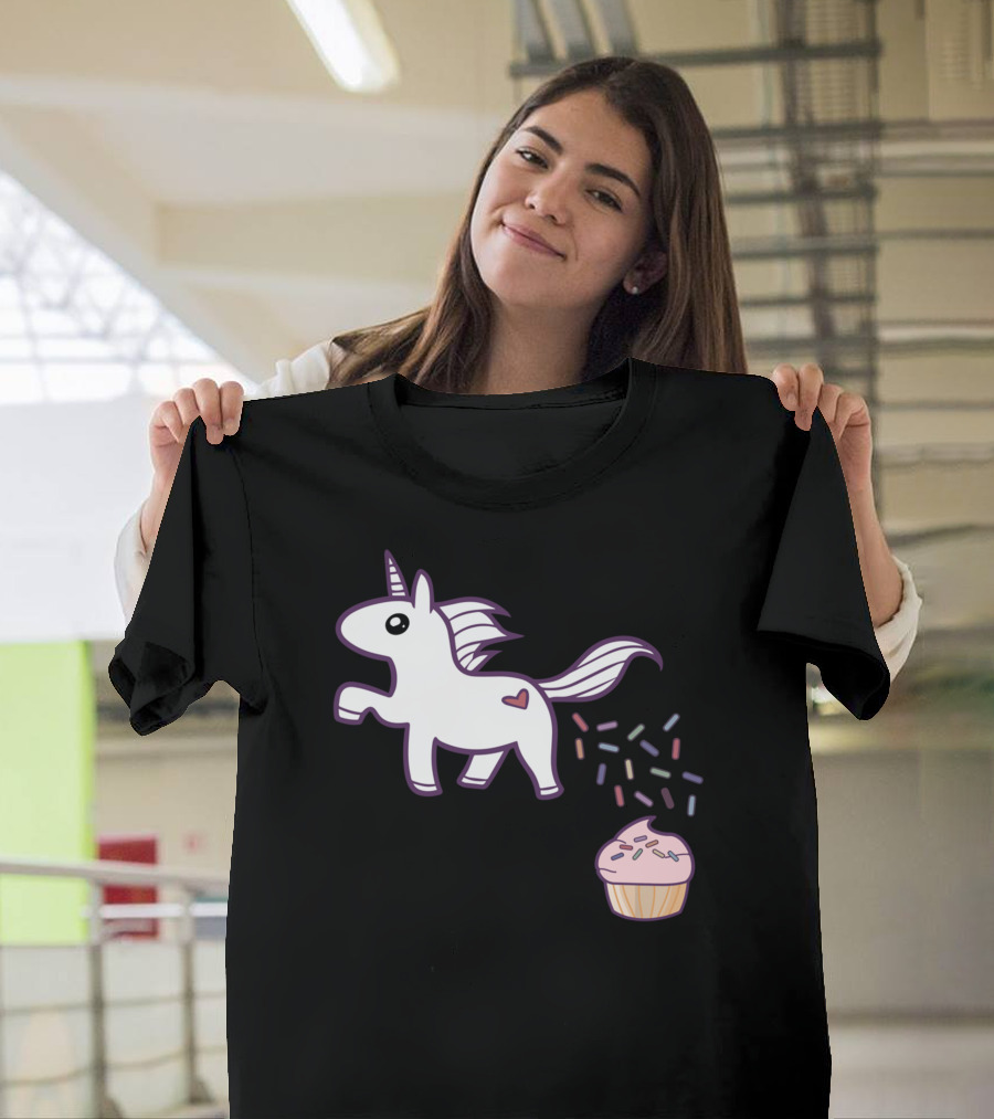 How Sprinkles Are Made Unicorn with Cupcake T-Shirt