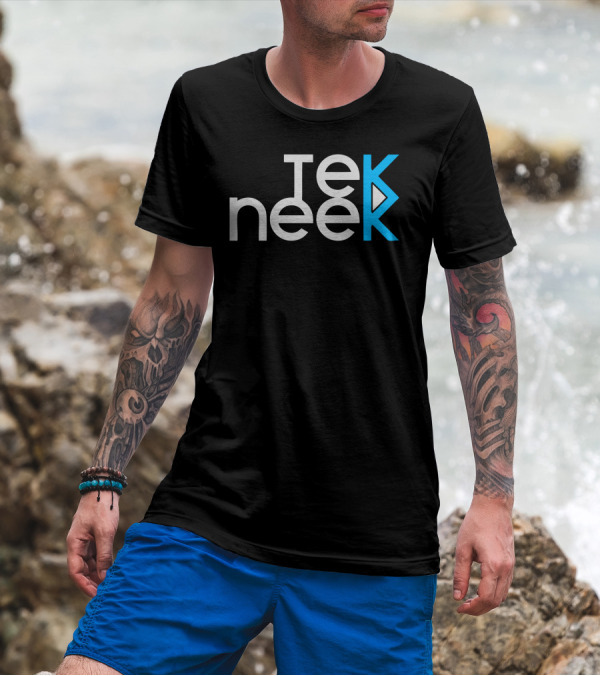 Tek Neek Play Triangle Symbol Blue Gray T-Shirt