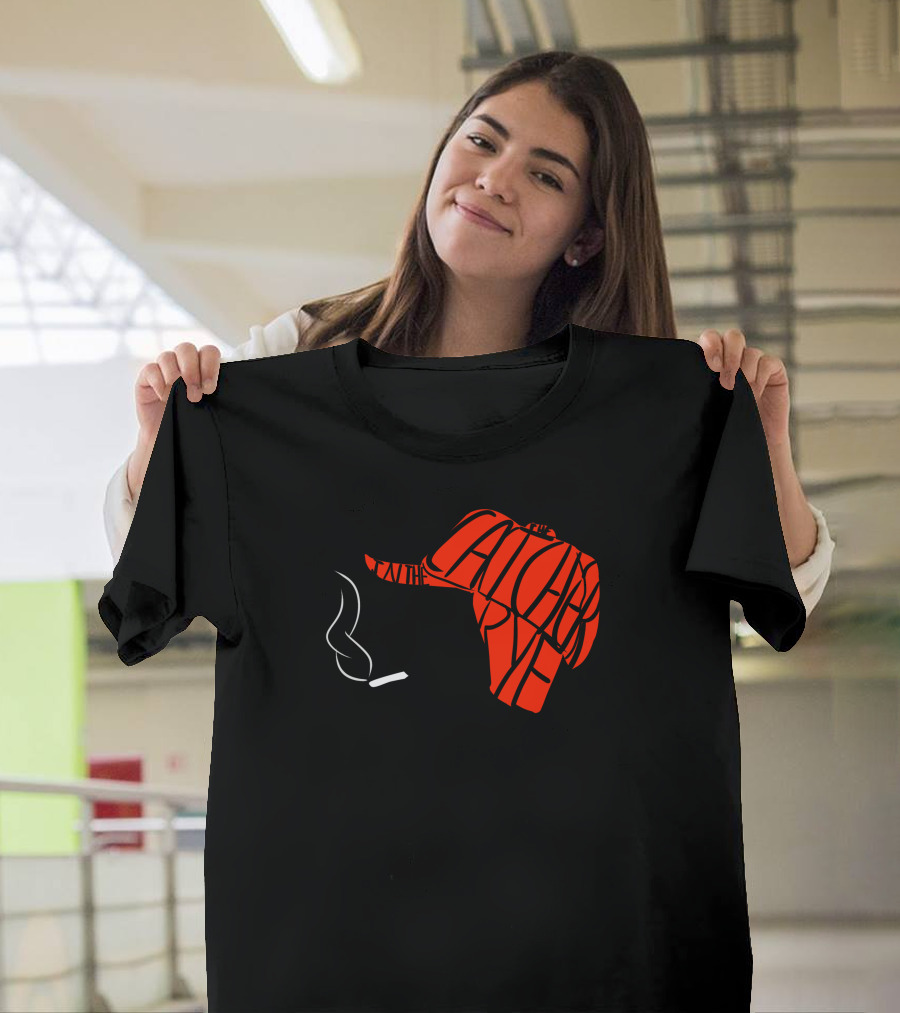 The Catcher In The Rye Red Cap Silhouette Smoking Scene T-Shirt