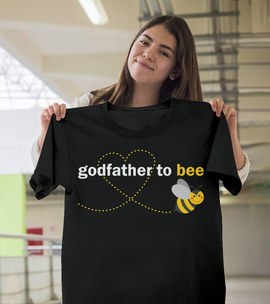 Godfather to Bee Heart-Shaped Buzzing Bee Tail T-Shirt