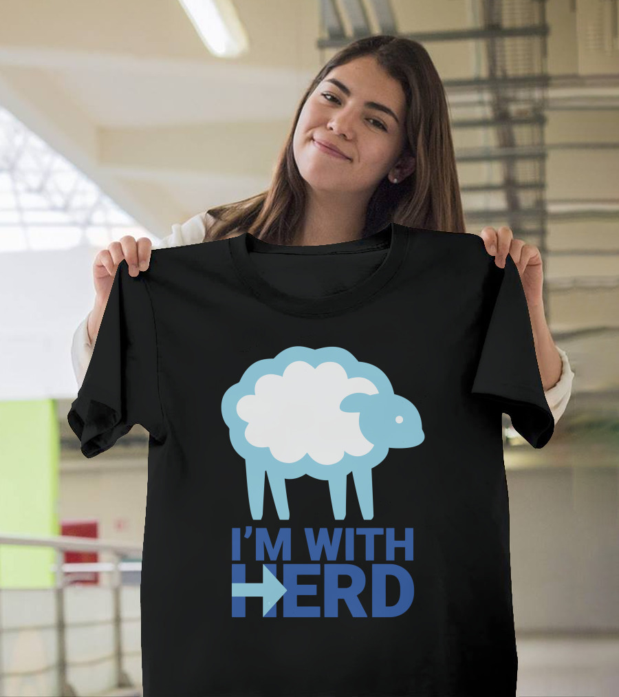 I'm With Herd Sheep and Arrow T-Shirt