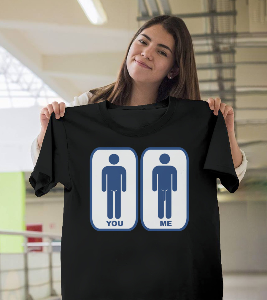 You Me Visual Comparison Icon-Style Humor T-Shirt