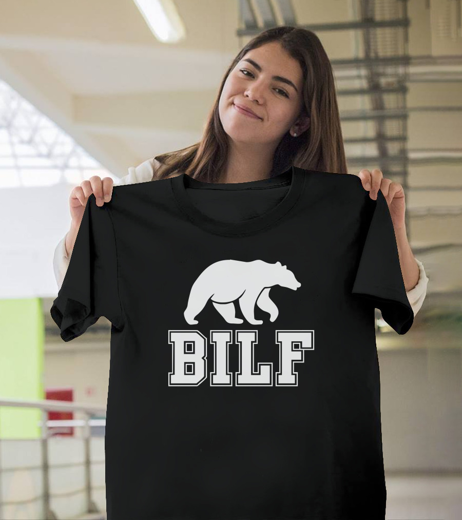 BILF Bear Silhouette Bold Lettering T-Shirt